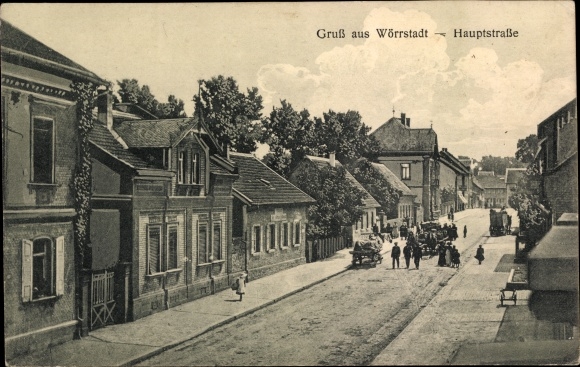 Postcard Wörrstadt in Rheinhessen, main street