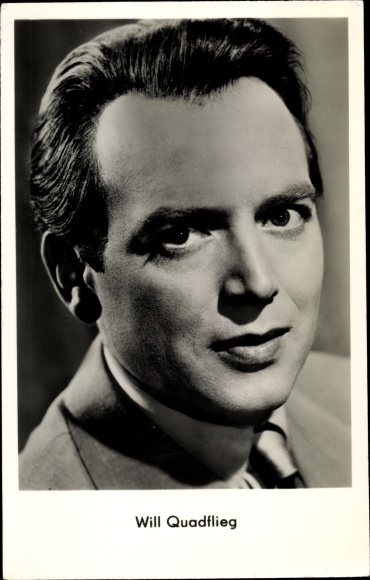 Postcard Actor Will Quadflieg, Leading Role in Don&#39;t Forget Love, portrait