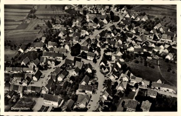 Postcard Donnstetten Römerstein in the Swabian Alb, aerial photograph
