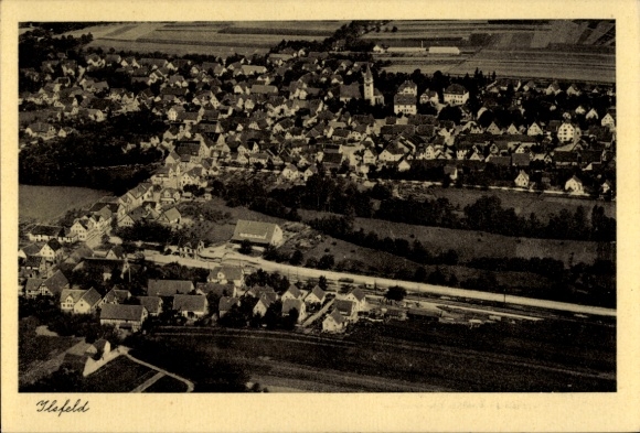 Ak Ilsfeld in Württemberg, Fliegeraufnahme