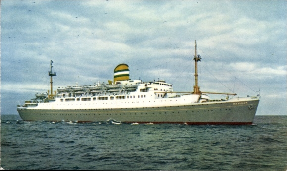 Postcard steamship SS Maasdam, HAL