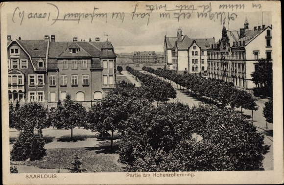 PC Saarlouis, lot at Hohenzollernring with avenue