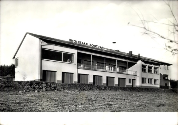 Postcard Kalteiche Haiger in Hesse, hotel-restaurant with garages and bowling alley.