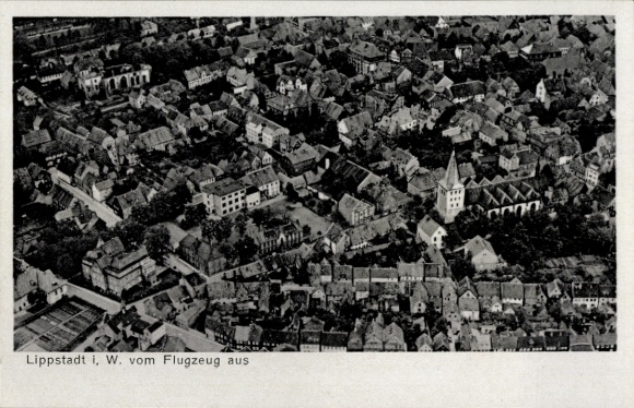 Postcard Lippstadt in Westphalia, aerial photograph