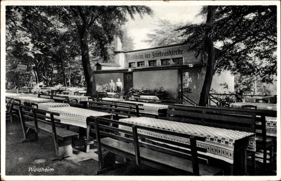 Postcard Meltberg Gennebreck Sprockhövel, Waldheim der Friedenskirche, terrace