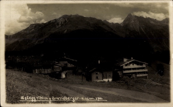 Postcard Alpengasthof Astegg, Brandberger Kolm