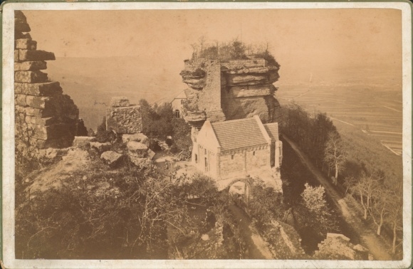 Cabinet photo ruins near Saverne Zabern Alsace Bas Rhin