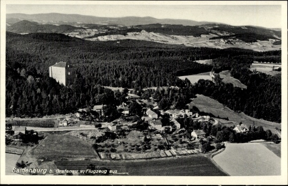 Ansichtkaart Saldenburg Neder-Beieren, luchtfoto