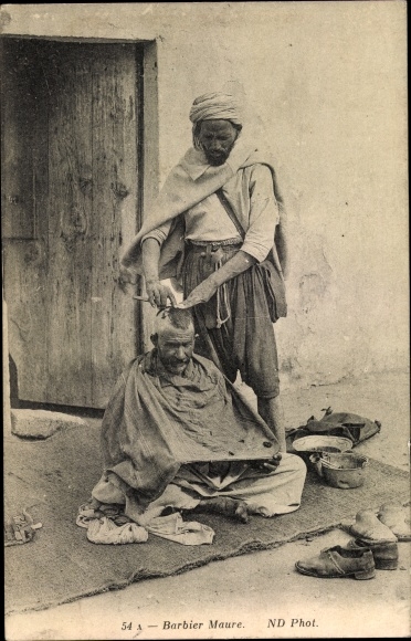 Postcard Barbier Maure, Maghreb