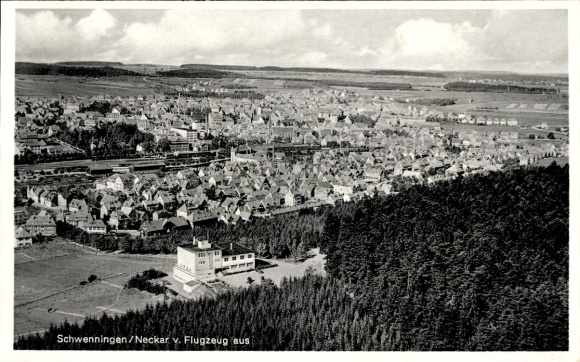 Ak Schwenningen am Neckar, luchtfoto