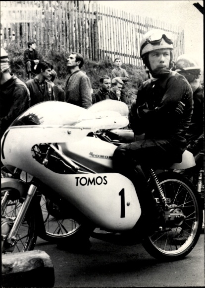 Photo motor racing, motorcycle racer Gilberto Parlotti