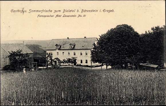 Postcard Bärenstein Altenberg Osterzgebirge, Inn zum Bielatal