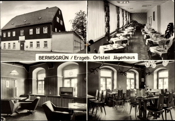 Postcard Jägerhaus Bermsgrün Schwarzenberg in the Ore Mountains, holiday home VEB Margarinewerk KM-Stadt
