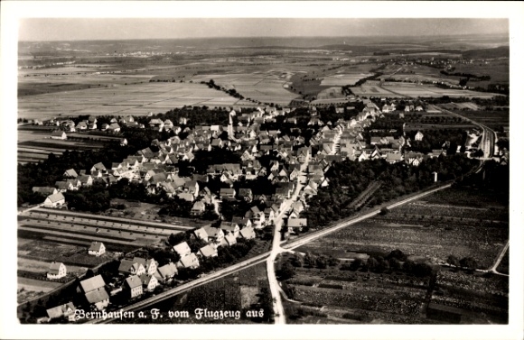 Ak Bernhausen Filderstadt Baden Württemberg, Fliegeraufnahme