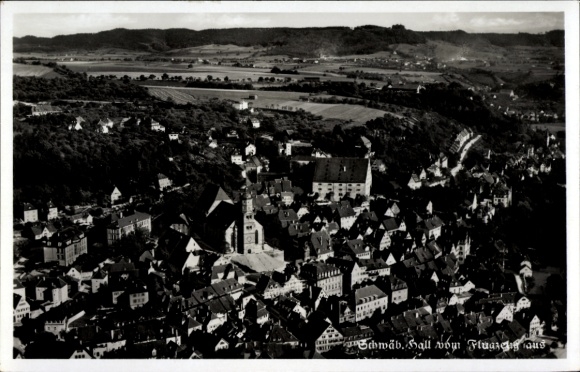 Ak Schwäbisch Hall in Württemberg, luchtfoto