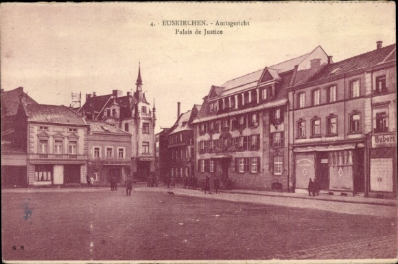 Postcard Euskirchen North Rhine Westphalia, District Court, Palais de Justice, building, city view