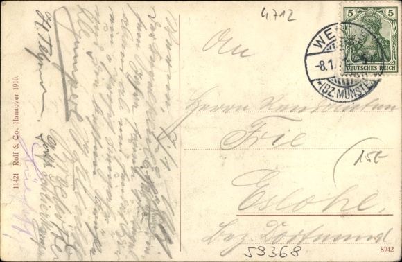 Postcard Werne in the Unna district of North Rhine-Westphalia, street section at the Bonentor