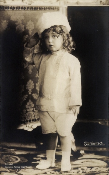 Postcard Alexei Nikolayevich Romanov, son of Tsar Nicholas II of Russia, portrait