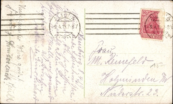 Postcard Hamburg Nord Barmbek, Hamburger Strasse, shops