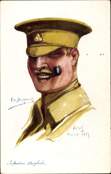 Künstler Ak Dupuis, E., Infanterie Anglaise, Britischer Soldat, Portrait