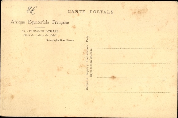 Postcard Zentralafrikanische Republik, Oubangui-Chari, Daughters of the Sultan of Rafai