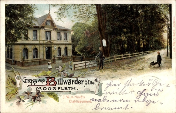 Ak Hamburg Bergedorf Billwerder Billwärder, Vestiging Moorfleth