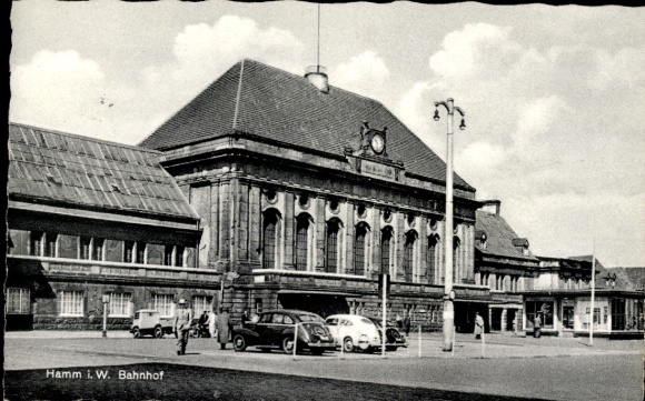 Ak Hamm in Westfalen, Bahnhof