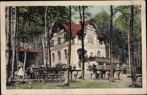 Ak Steinbüschel Ehrenfriedersdorf, Restaurant zur Jagdschänke