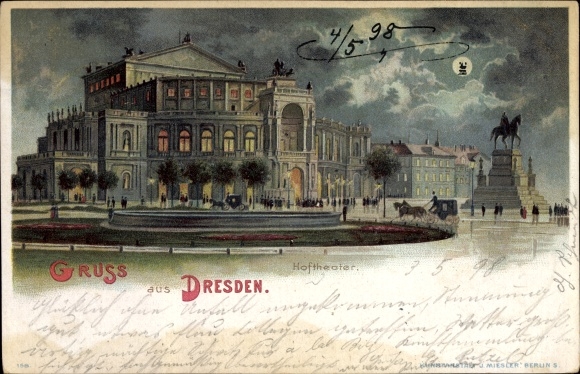 Litho Dresden Zentrum Altstadt, schöne Detailansicht