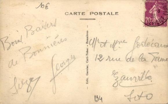 Postcard Bonnières sur Seine Yvelines, the town hall