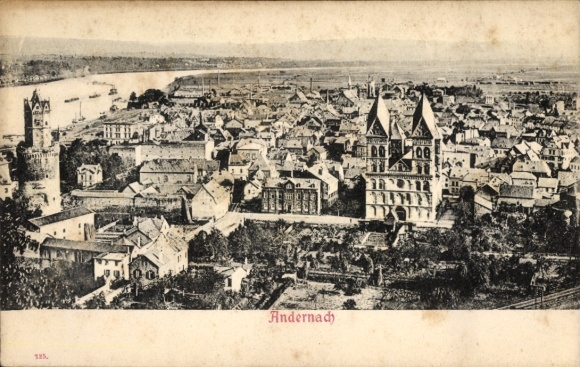 Postcard Andernach am Rhein, city view Rhine, buildings, historical architecture