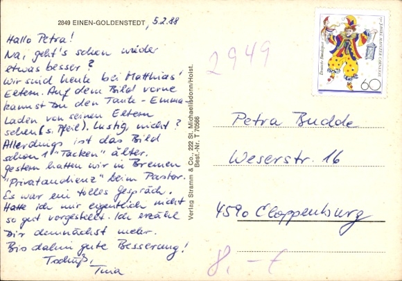 Postcard Einen Goldenstedt in Lower Saxony, weir, water basin, commercial building