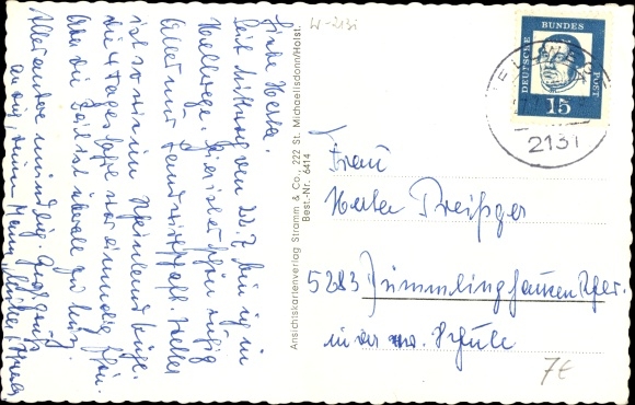 Postcard Hellwege Sottrum Lower Saxony, business H. Prüser, lock, forest section