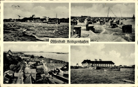 Postcard Ostseebad Heiligenhafen, partial view, beach motif