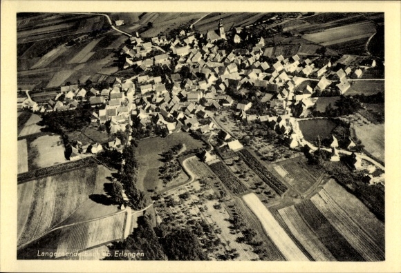 Ak Langensendelbach in Oberfranken, Fliegeraufnahme