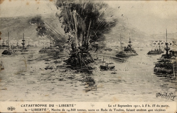 Artist Postcard Catastrophe of the War of Liberty, September 25, 1911