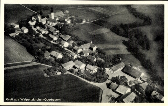 Ak Walpertskirchen Oberbayern, Fliegeraufnahme
