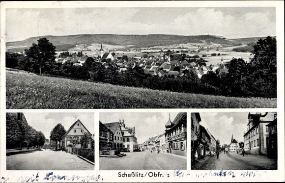 PC Schesslitz Scheßlitz in Upper Franconia, panorama, street parts