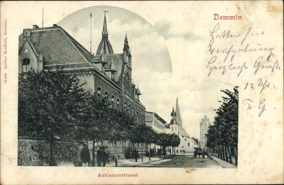 Ak Demmin in West-Pommeren, Anklamer Strasse