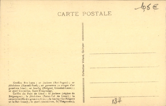 Postcard Le Folgoët Finistère, Breton costumes, Notre Dame