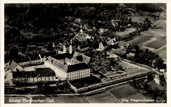Ak Plankstetten Berching in de Frankische Alb Opper-Palts, luchtfoto