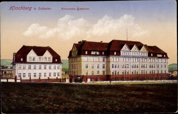 Postcard Jelenia Góra Hirschberg Giant Mountains Silesia, Neumann Kaserne