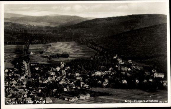 Ak Ehrenberg Altenburg in Thüringen, Landschaftsaufnahme, Tabarz, Thüringer Wald, Fliegeraufnahme
