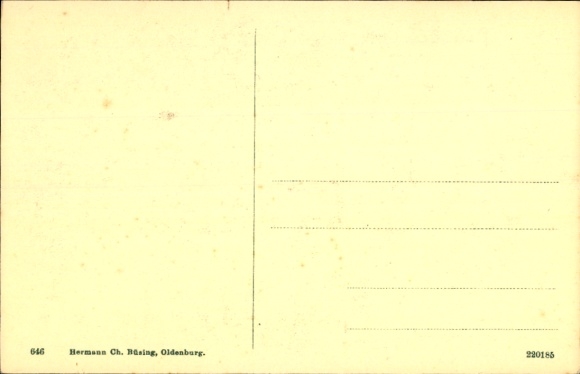 Postcard Hude near Oldenburg, Hasbruch primeval forest, thick oak, large tree, surrounded by forest