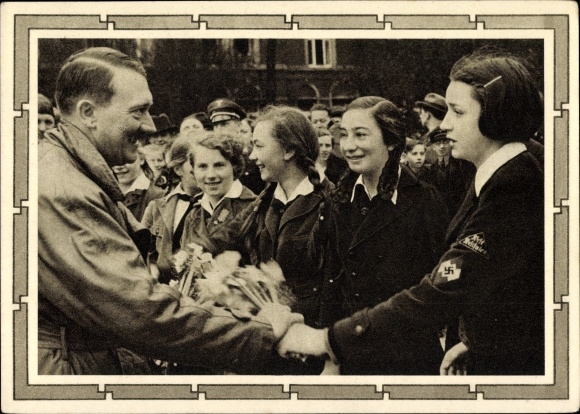 Postal stationery PC Führer and Chancellor Adolf Hitler, well-wishers, BDM
