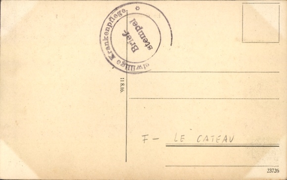 Postcard Le Cateau Cambrésis Nord, train station