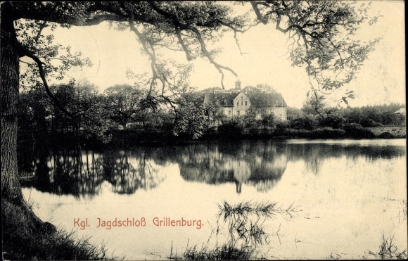 Postcard Grillenburg Tharandt Saxony, Royal Hunting Lodge Grillenburg