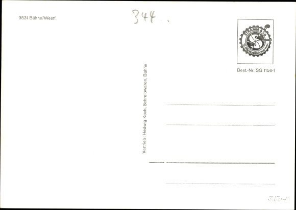 Postcard stage Borgentreich in Westphalia, street section