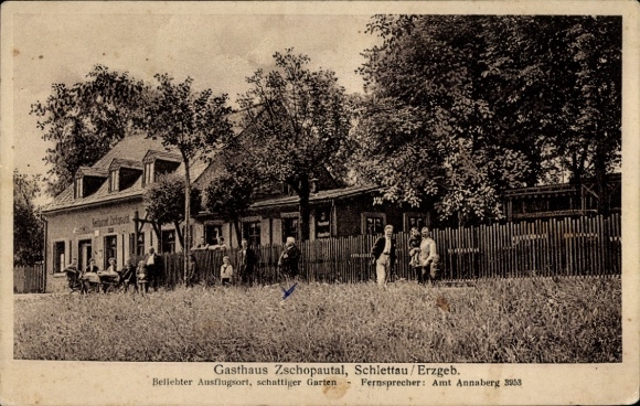 Ak Schlettau in het Ertsgebergte, Gasthof Zschopautal