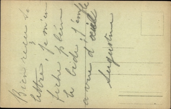 Postcard Nos Bons Paysans, Household cleaning, Herr mit Butler